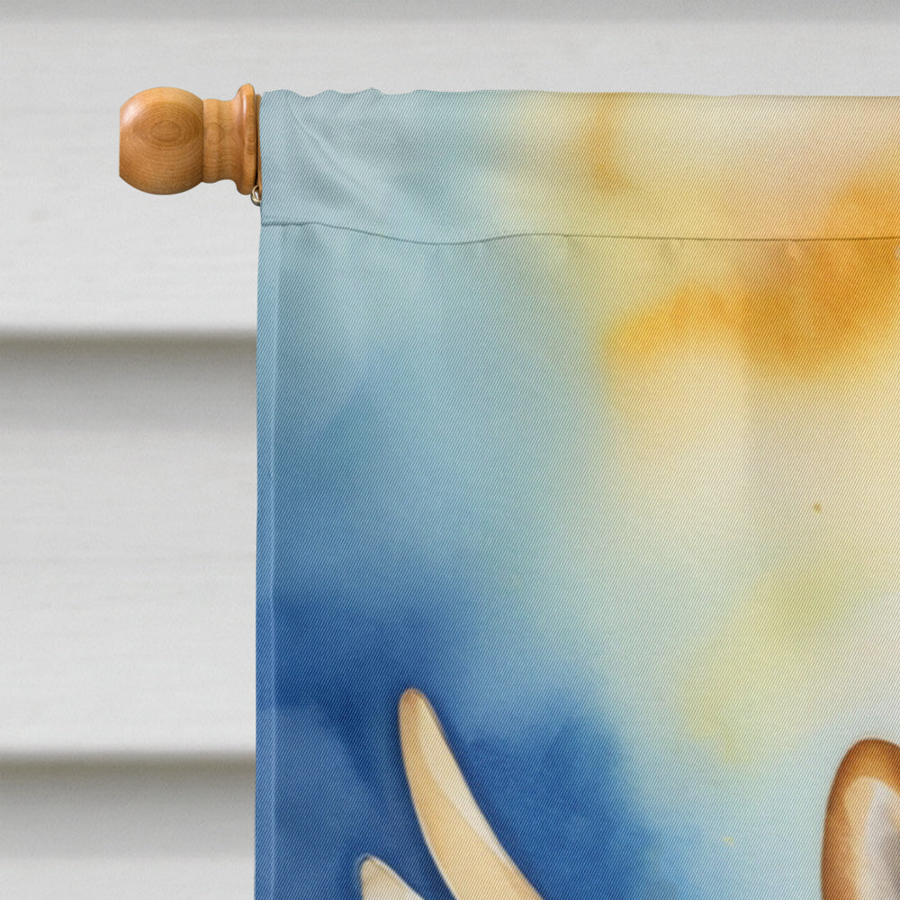 Shiba Inu My Angel House Flag 28x40 Porch Sleeve Pole Decorative Outside Yard Banner Artwork Wall Hanging, Polyester