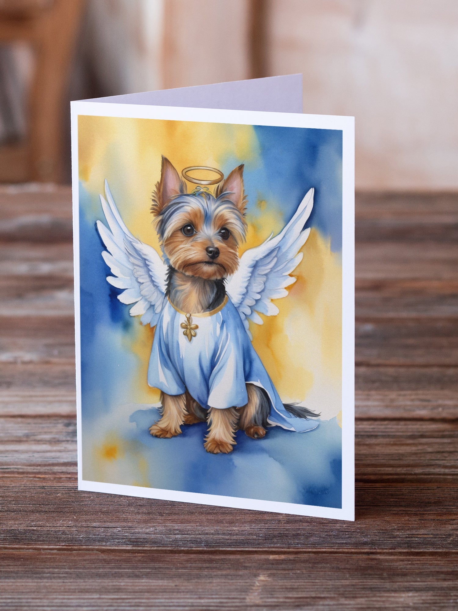 Silky Terrier My Angel Greeting Cards Pack of 8 Blank Cards with Envelopes Whimsical A7 Size 5x7