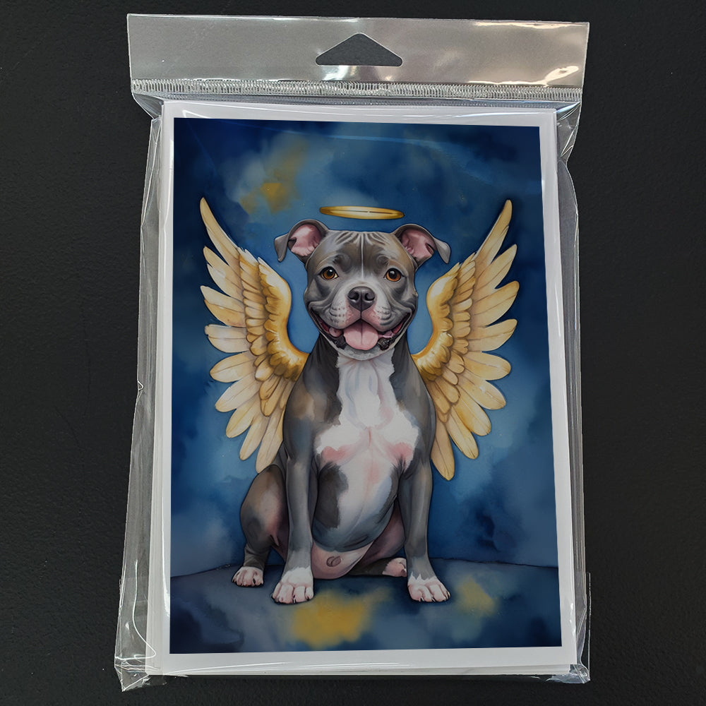 Staffordshire Bull Terrier My Angel Greeting Cards Pack of 8 Blank Cards with Envelopes Whimsical A7 Size 5x7