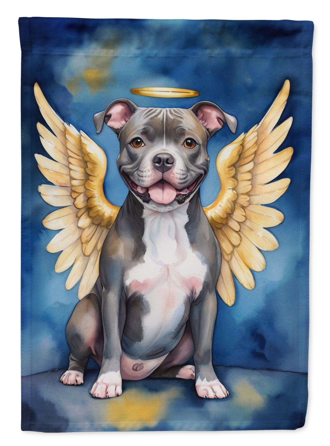 Staffordshire Bull Terrier My Angel Garden Flag Mailbox Decorative Yard Banner Outside Patio Artwork for Flower Beds, Garden Size, Multicolor