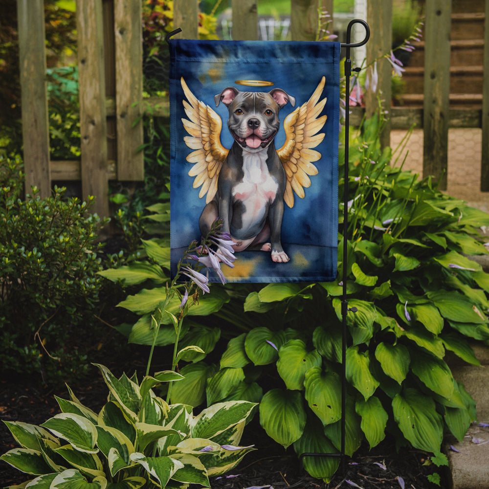 Staffordshire Bull Terrier My Angel Garden Flag Mailbox Decorative Yard Banner Outside Patio Artwork for Flower Beds, Garden Size, Multicolor