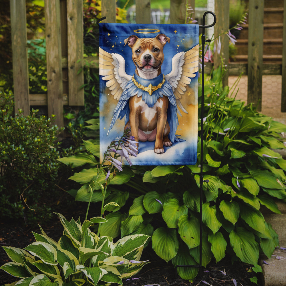 Staffordshire Bull Terrier My Angel Garden Flag Mailbox Decorative Yard Banner Outside Patio Artwork for Flower Beds, Garden Size, Multicolor