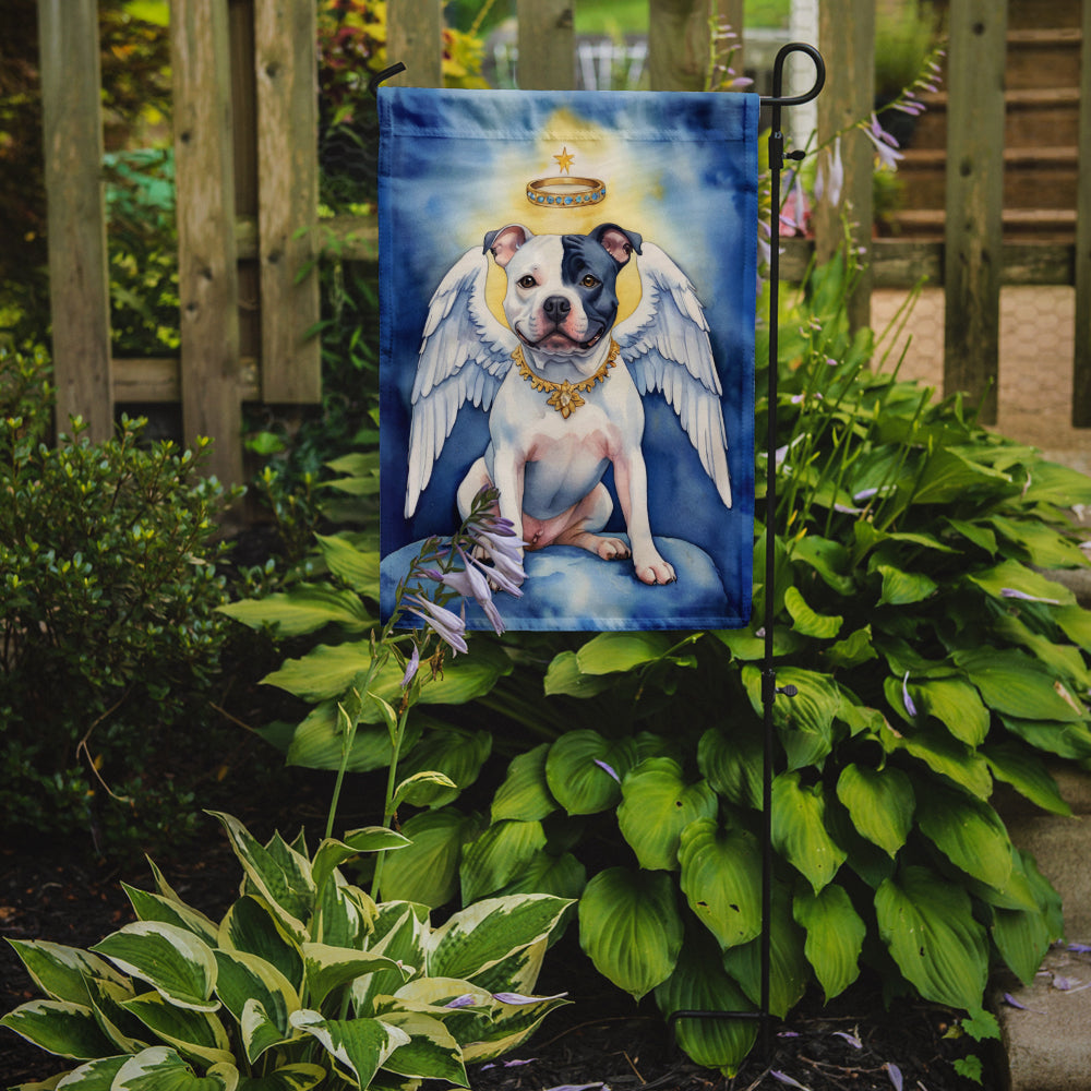 Staffordshire Bull Terrier My Angel Garden Flag Mailbox Decorative Yard Banner Outside Patio Artwork for Flower Beds, Garden Size, Multicolor