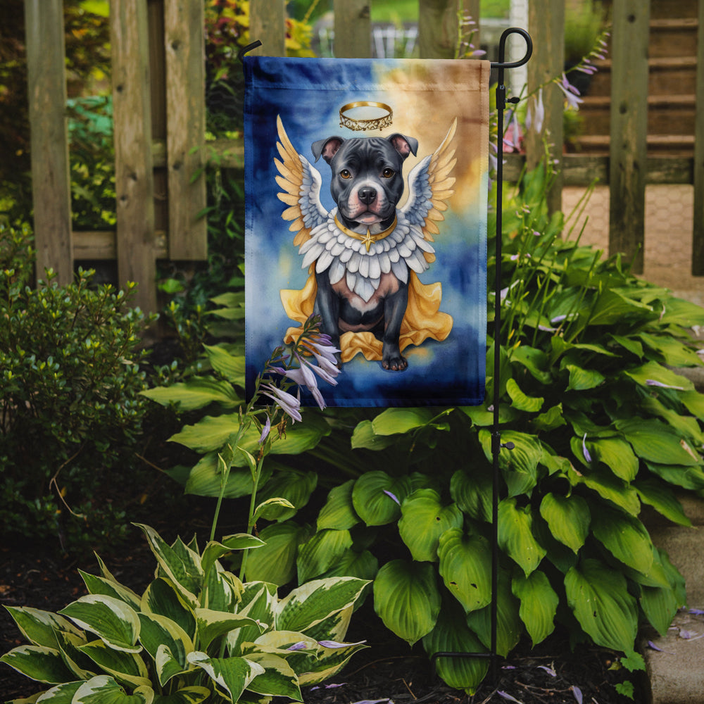 Staffordshire Bull Terrier My Angel Garden Flag Mailbox Decorative Yard Banner Outside Patio Artwork for Flower Beds, Garden Size, Multicolor