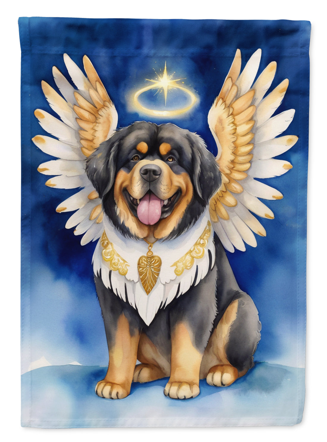Tibetan Mastiff My Angel Garden Flag Mailbox Decorative Yard Banner Outside Patio Artwork for Flower Beds, Garden Size, Multicolor