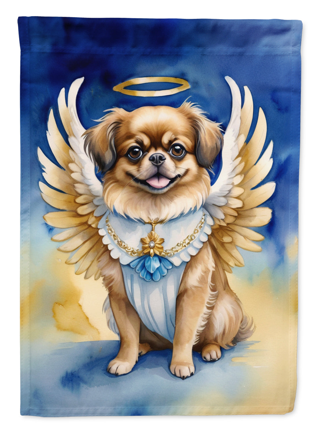 Tibetan Spaniel My Angel Garden Flag Mailbox Decorative Yard Banner Outside Patio Artwork for Flower Beds, Garden Size, Multicolor