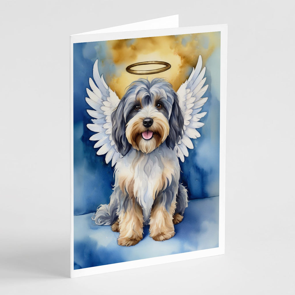 Tibetan Terrier My Angel Greeting Cards Pack of 8 Blank Cards with Envelopes Whimsical A7 Size 5x7