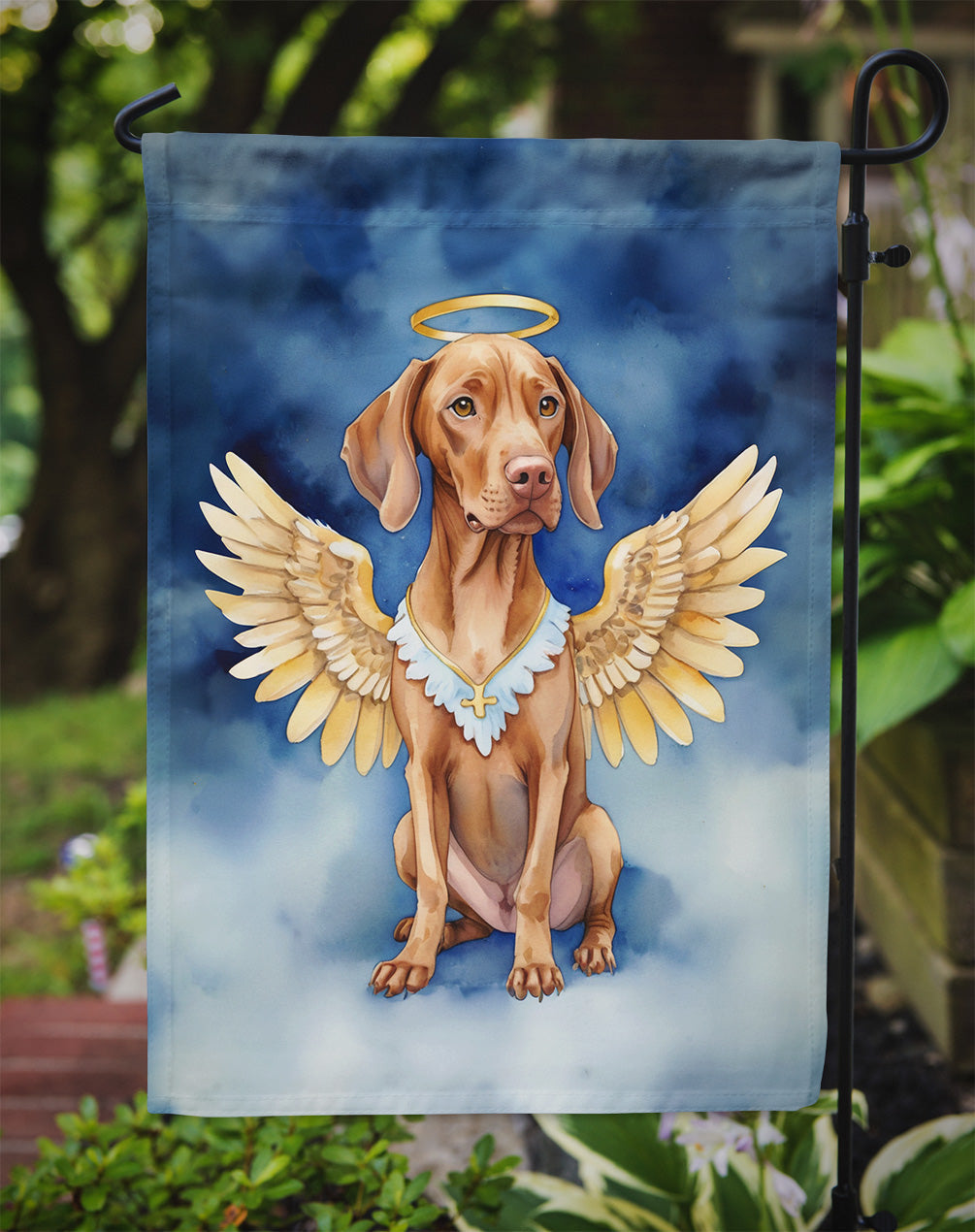 Vizsla My Angel Garden Flag Mailbox Decorative Yard Banner Outside Patio Artwork for Flower Beds, Garden Size, Multicolor