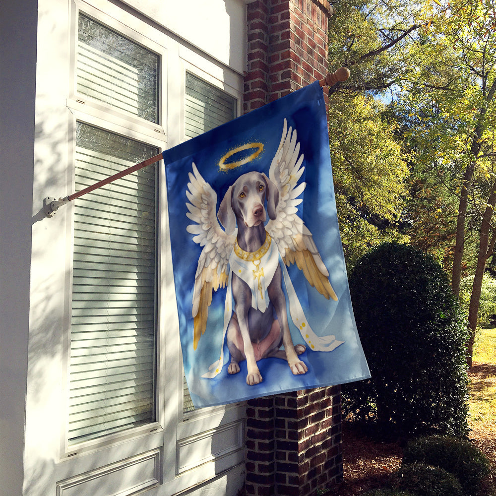 Weimaraner My Angel House Flag 28x40 Porch Sleeve Pole Decorative Outside Yard Banner Artwork Wall Hanging, Polyester