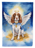 Welsh Springer Spaniel My Angel House Flag 28x40 Porch Sleeve Pole Decorative Outside Yard Banner Artwork Wall Hanging, Polyester