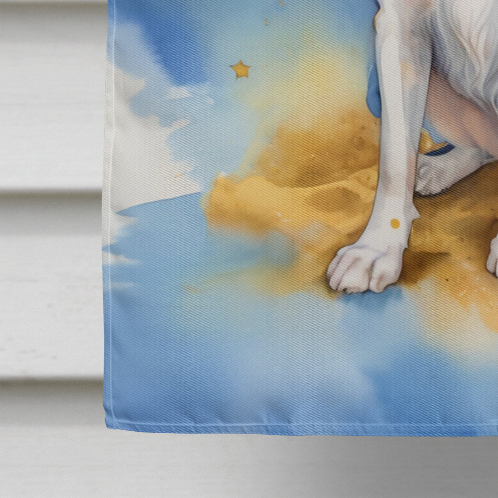Welsh Springer Spaniel My Angel House Flag 28x40 Porch Sleeve Pole Decorative Outside Yard Banner Artwork Wall Hanging, Polyester