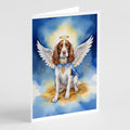 Welsh Springer Spaniel My Angel Greeting Cards Pack of 8 Blank Cards with Envelopes Whimsical A7 Size 5x7