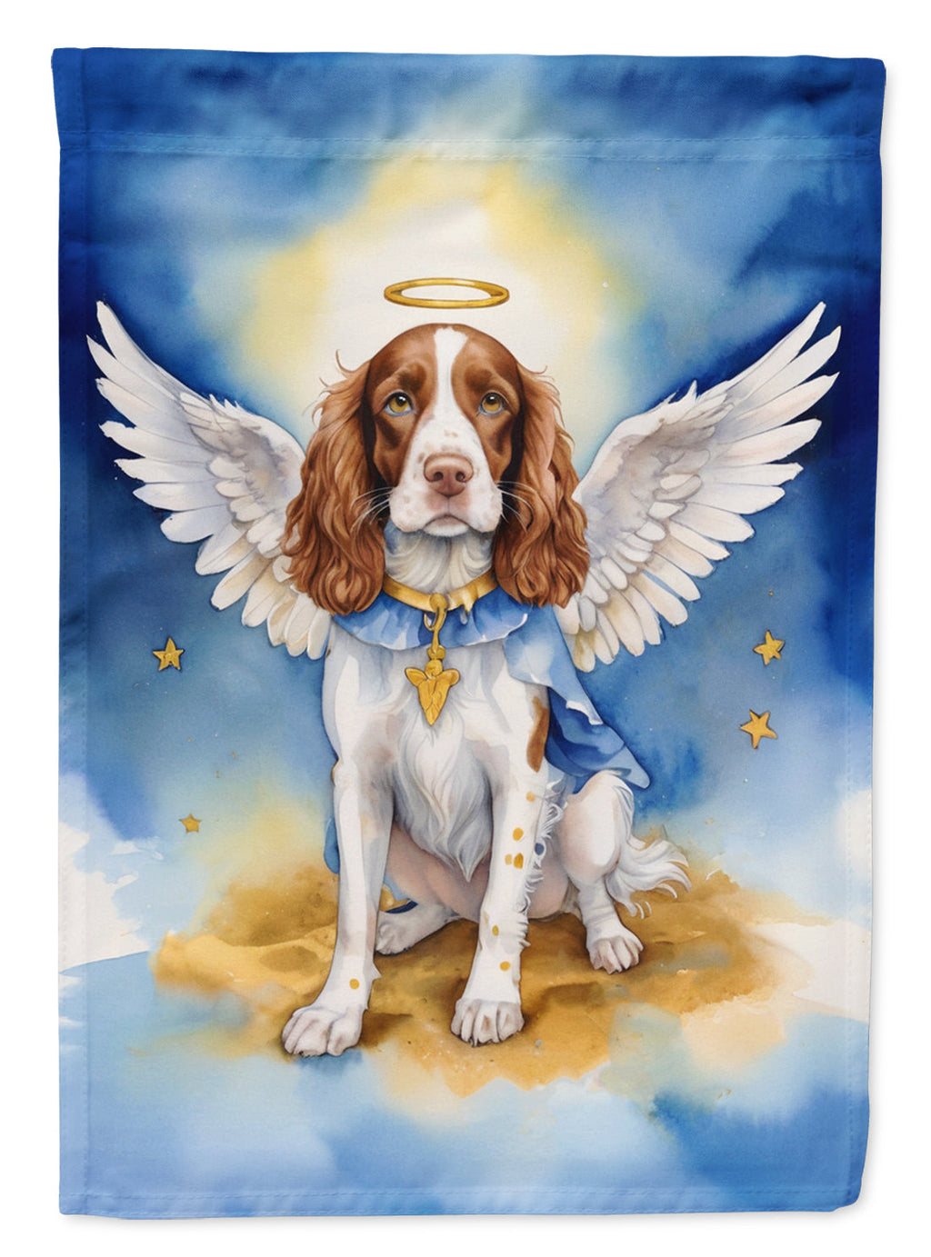 Welsh Springer Spaniel My Angel Garden Flag Mailbox Decorative Yard Banner Outside Patio Artwork for Flower Beds, Garden Size, Multicolor