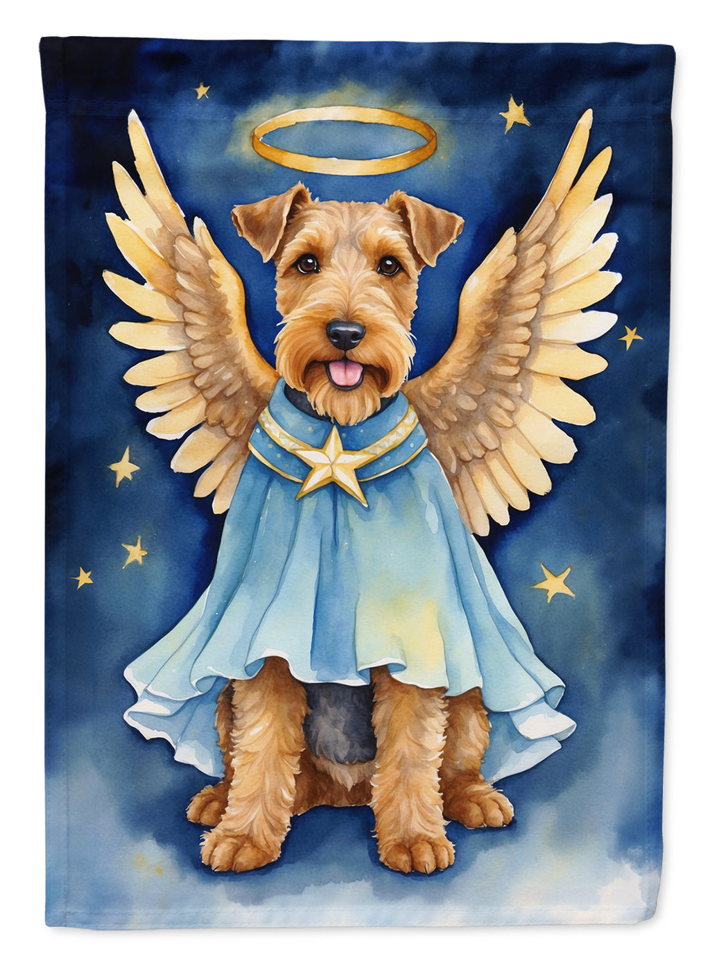 Welsh Terrier My Angel Garden Flag Mailbox Decorative Yard Banner Outside Patio Artwork for Flower Beds, Garden Size, Multicolor