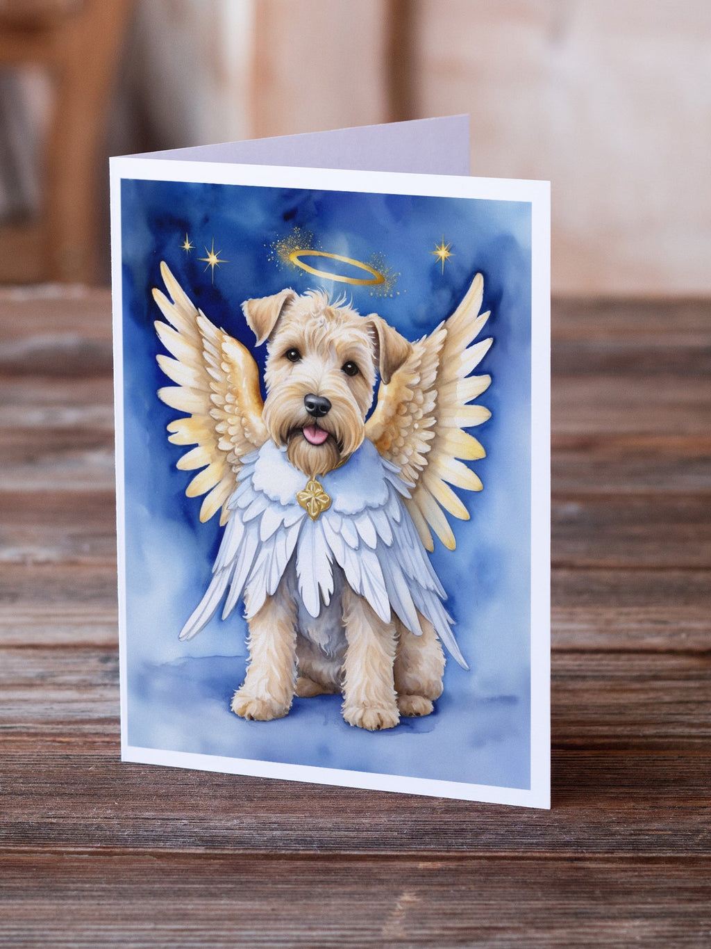 Wheaten Terrier My Angel Greeting Cards Pack of 8 Blank Cards with Envelopes Whimsical A7 Size 5x7