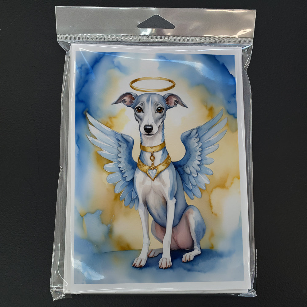 Whippet My Angel Greeting Cards Pack of 8 Blank Cards with Envelopes Whimsical A7 Size 5x7