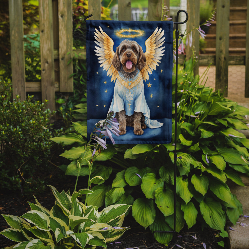 Wirehaired Pointing Griffon My Angel Garden Flag Mailbox Decorative Yard Banner Outside Patio Artwork for Flower Beds, Garden Size, Multicolor