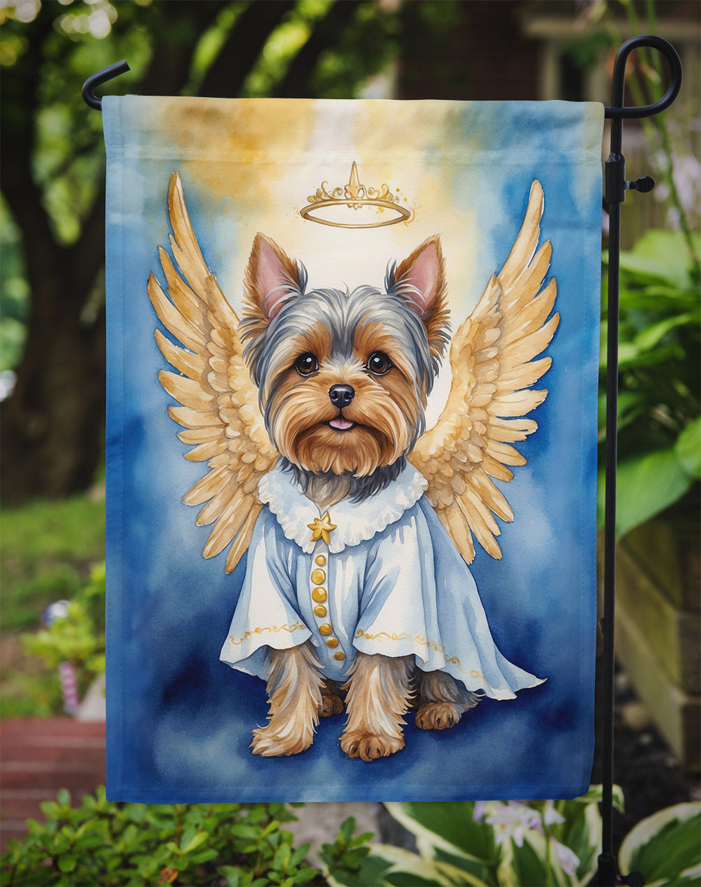 Yorkshire Terrier My Angel Garden Flag Mailbox Decorative Yard Banner Outside Patio Artwork for Flower Beds, Garden Size, Multicolor
