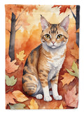Oregon Rex Cat in Fall Leaves Garden Flag Mailbox Decorative Yard Banner Outside Patio Artwork for Flower Beds, Garden Size, Multicolor