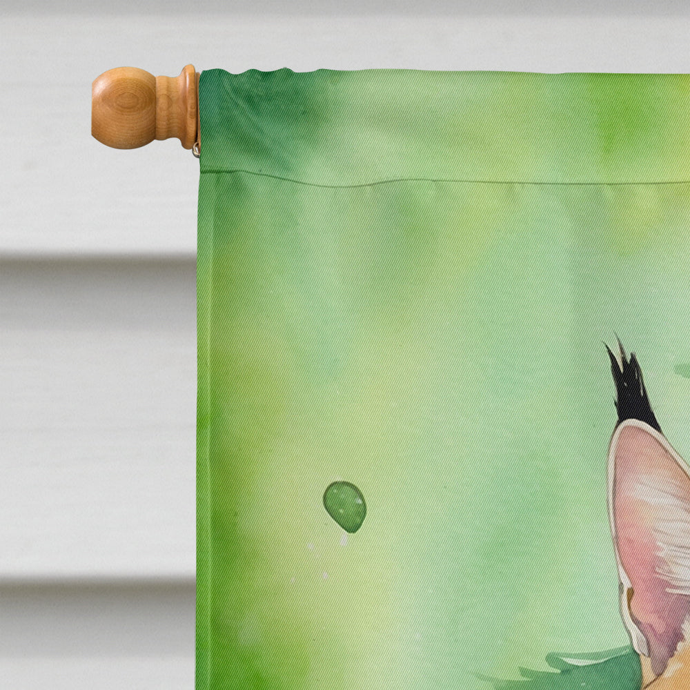 Serengeti Cat By the Christmas Tree House Flag 28x40 Porch Sleeve Pole Decorative Outside Yard Banner Artwork Wall Hanging, Polyester