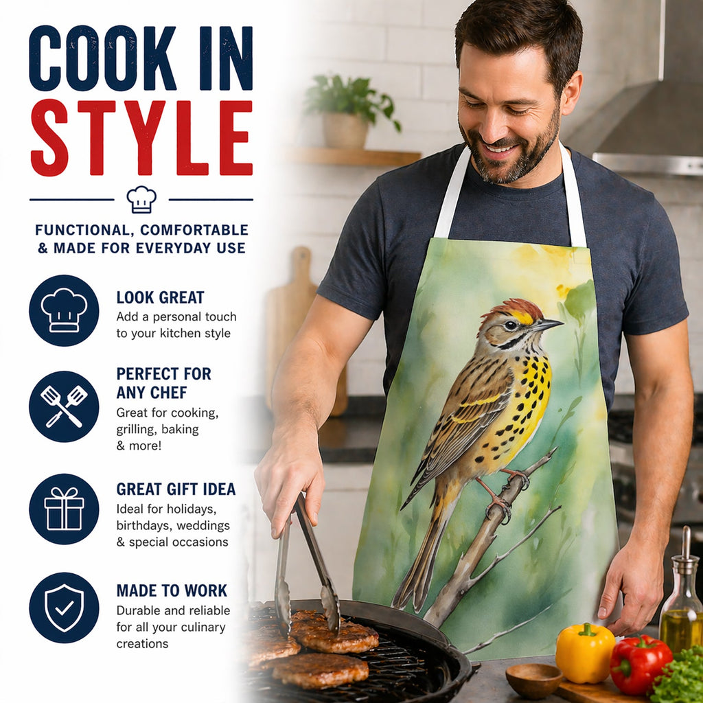 Alabama Yellowhammer Apron Cooking Kitchen Server Baking Crafts Gardening for Adult Women Men, Unisex, Large, Multicolor