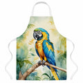 Blue and Gold Macaw Apron Cooking Kitchen Server Baking Crafts Gardening for Adult Women Men, Unisex, Large, Multicolor