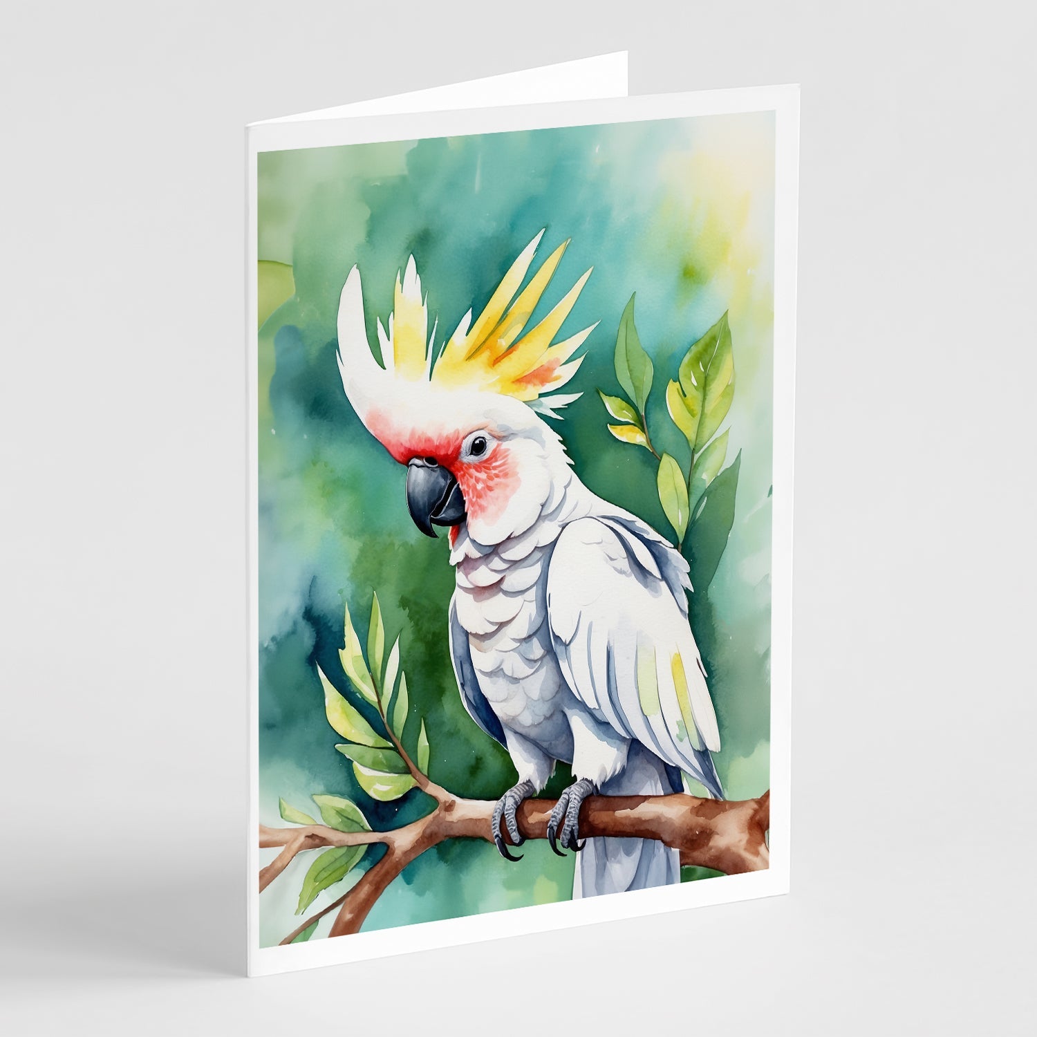 Cockatoo Greeting Cards Pack of 8 Blank Cards with Envelopes Whimsical A7 Size 5x7