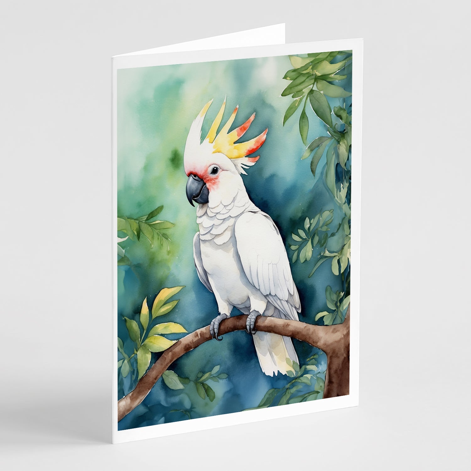 Cockatoo Greeting Cards Pack of 8 Blank Cards with Envelopes Whimsical A7 Size 5x7