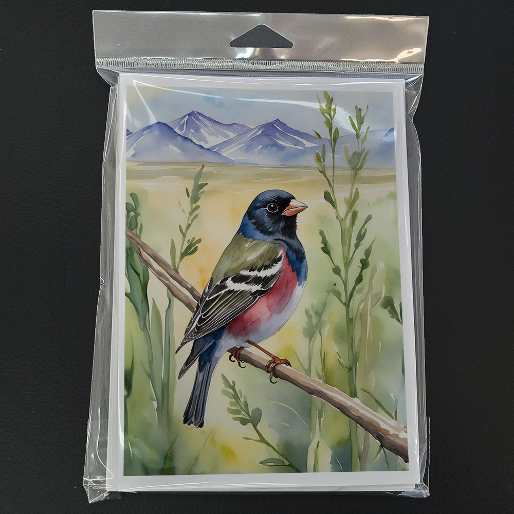 Colorado Lark Bunting Greeting Cards Pack of 8 Blank Cards with Envelopes Whimsical A7 Size 5x7