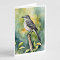 Florida Northern Mockingbird Greeting Cards Pack of 8 Blank Cards with Envelopes Whimsical A7 Size 5x7