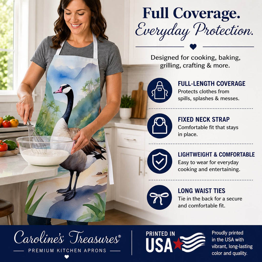 Hawaii Hawaiian Goose Apron Cooking Kitchen Server Baking Crafts Gardening for Adult Women Men, Unisex, Large, Multicolor