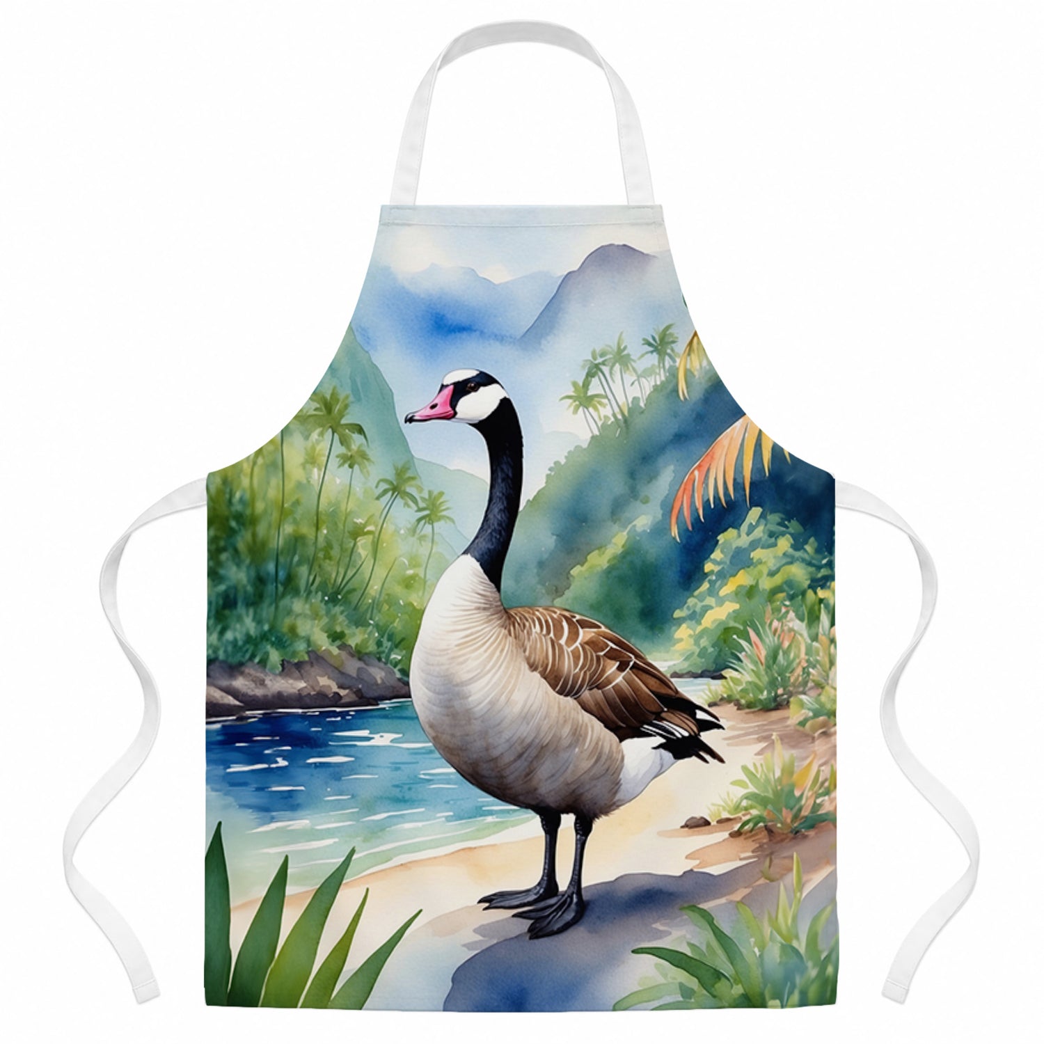 Hawaii Hawaiian Goose Apron Cooking Kitchen Server Baking Crafts Gardening for Adult Women Men, Unisex, Large, Multicolor