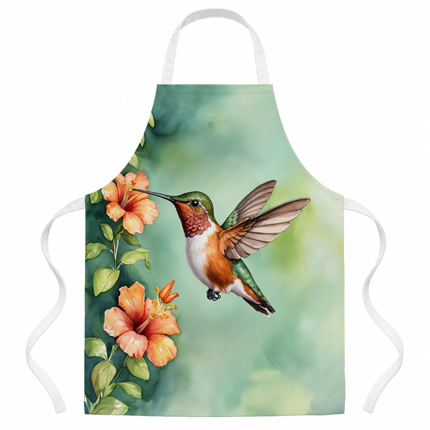 Rufous Hummingbird Apron Cooking Kitchen Server Baking Crafts Gardening for Adult Women Men, Unisex, Large, Multicolor