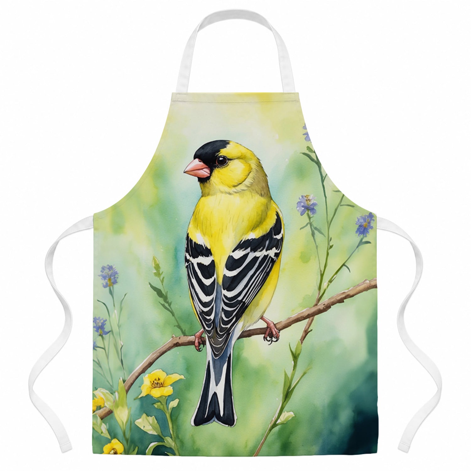 American Goldfinch Apron Cooking Kitchen Server Baking Crafts Gardening for Adult Women Men, Unisex, Large, Multicolor