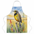 Kansas Western Meadowlark Apron Cooking Kitchen Server Baking Crafts Gardening for Adult Women Men, Unisex, Large, Multicolor