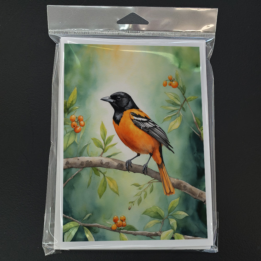 Maryland Baltimore Oriole Greeting Cards Pack of 8 Blank Cards with Envelopes Whimsical A7 Size 5x7