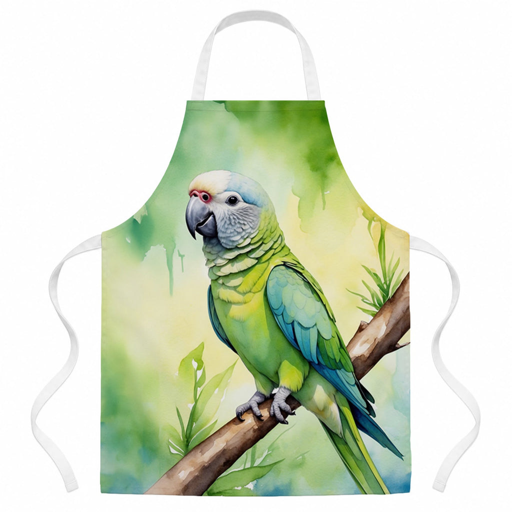 Monk Parakeet Apron Cooking Kitchen Server Baking Crafts Gardening for Adult Women Men, Unisex, Large, Multicolor