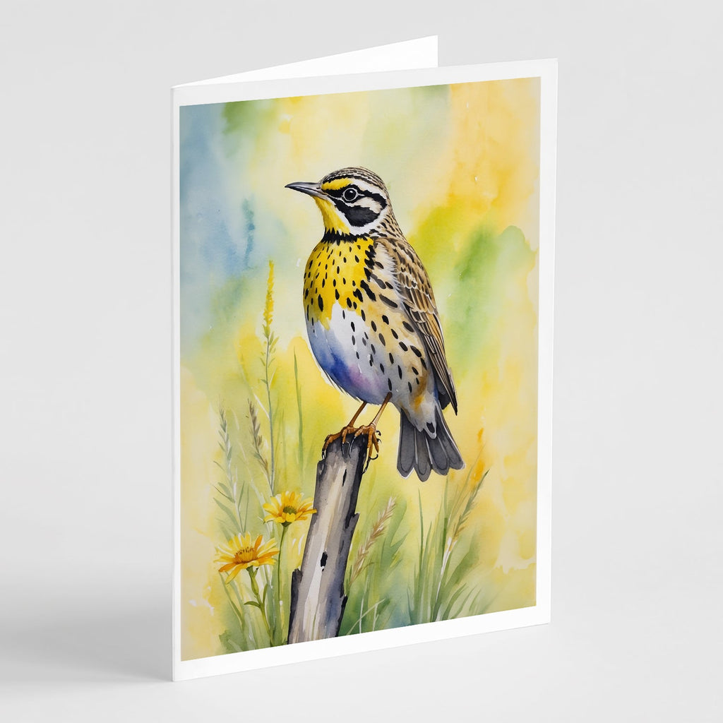 Montana Western Meadowlark Greeting Cards Pack of 8 Blank Cards with Envelopes Whimsical A7 Size 5x7