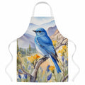 Nevada Mountain Bluebird Apron Cooking Kitchen Server Baking Crafts Gardening for Adult Women Men, Unisex, Large, Multicolor