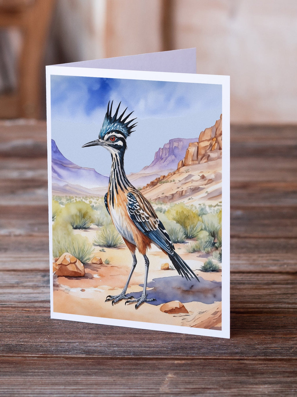 New Mexico Greater Roadrunner Greeting Cards Pack of 8 Blank Cards with Envelopes Whimsical A7 Size 5x7