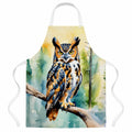 Great Horned Owl Apron Cooking Kitchen Server Baking Crafts Gardening for Adult Women Men, Unisex, Large, Multicolor