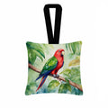 Eclectus Parrot Hanging Square Fabric Ornament 3.5 × 3.5 Decorative Door-Knob & Tree Hanger, Soft Fabric