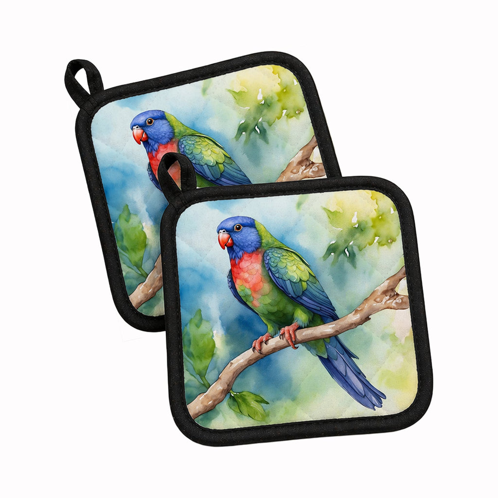 Pionus Pot Holder Set of 2 Heat Resistant Quilted Hot Pads 7.5 x 7.5 Inch, Insulated Kitchen Trivets for Cooking & Baking