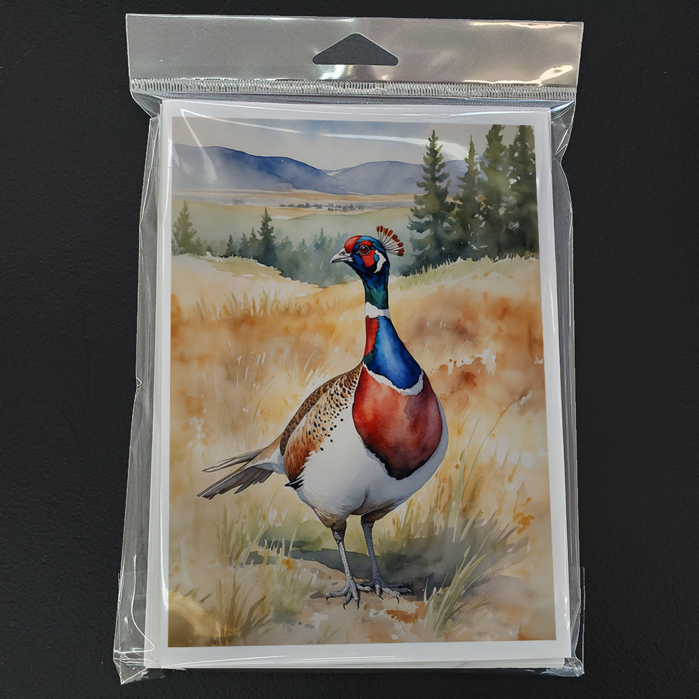 South Dakota Ringnecked Pheasant Greeting Cards Pack of 8 Blank Cards with Envelopes Whimsical A7 Size 5x7