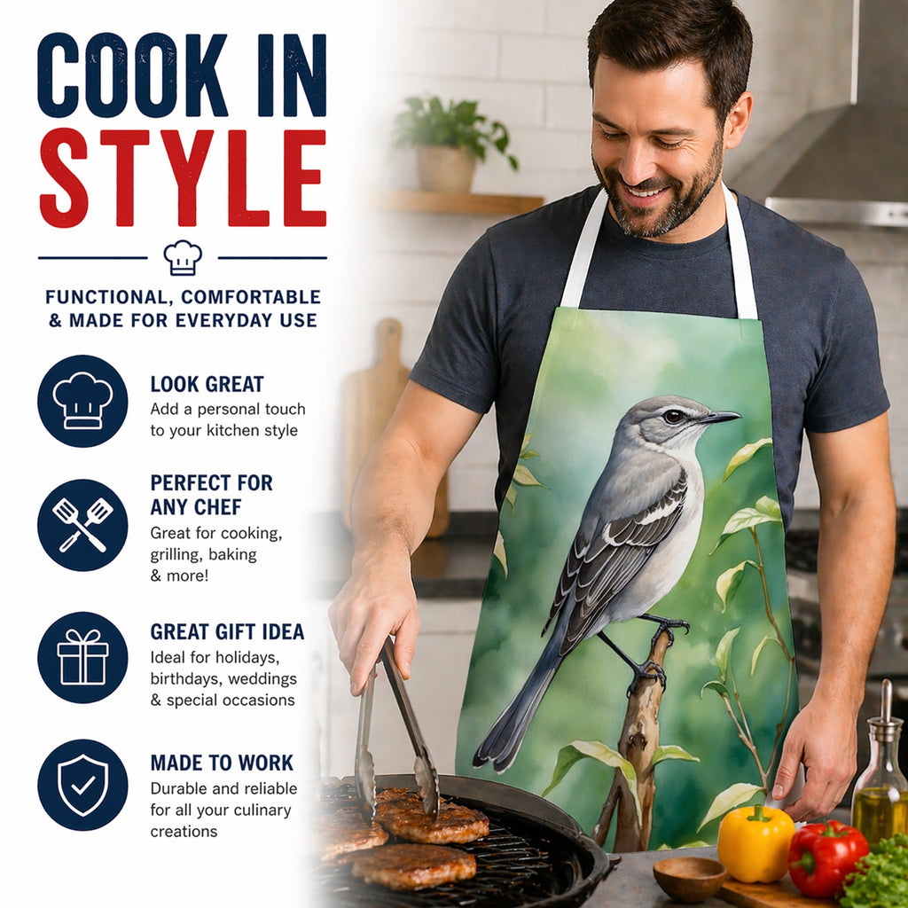 Tennessee Northern Mockingbird Apron Cooking Kitchen Server Baking Crafts Gardening for Adult Women Men, Unisex, Large, Multicolor