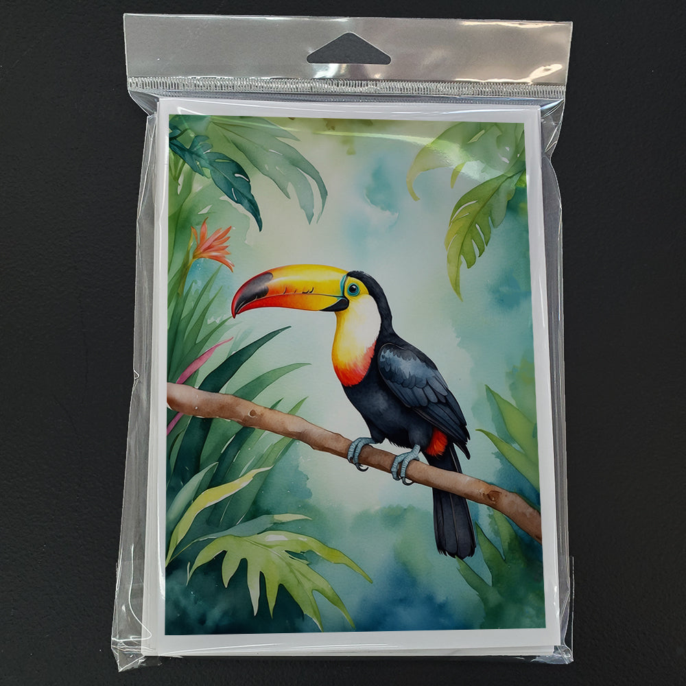 Toucan Greeting Cards Pack of 8 Blank Cards with Envelopes Whimsical A7 Size 5x7