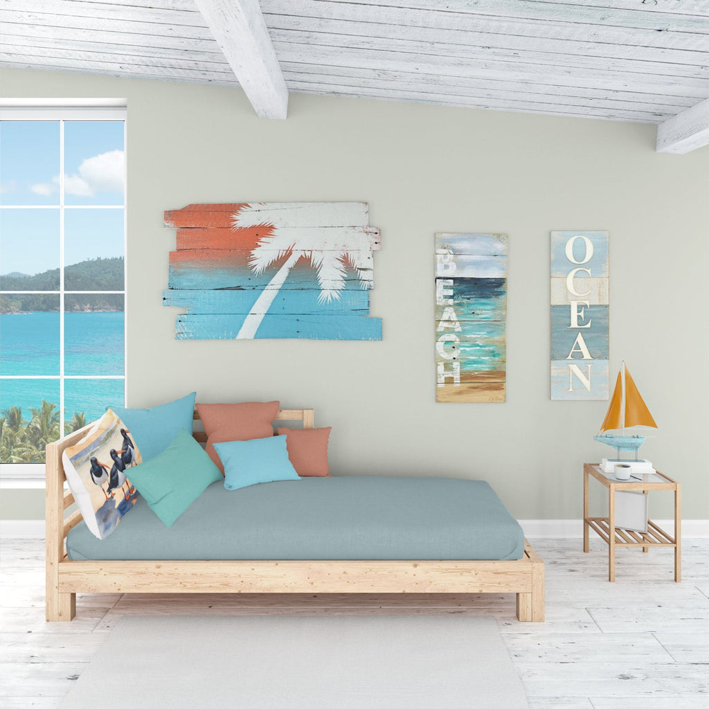 Oystercatchers Coastal Shoreline Watercolor Standard Pillowcase Lightweight Super Soft Easy Care Decorative Artwork Pillowcase, Standard
