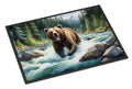 Alaskan Wilderness Grizzly Bear Doormat Indoor Outdoor 18H X 27W Front Door Mat Rugs for Entryway, Non Slip Washable