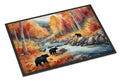 Bears Autumn in the Woods Doormat Indoor Outdoor 18H X 27W Front Door Mat Rugs for Entryway, Non Slip Washable