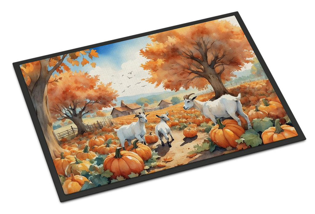 Autumn Goats Doormat Indoor Outdoor 24H X 36W Front Door Mat Rugs for Entryway, Non Slip Washable Low Pile,
